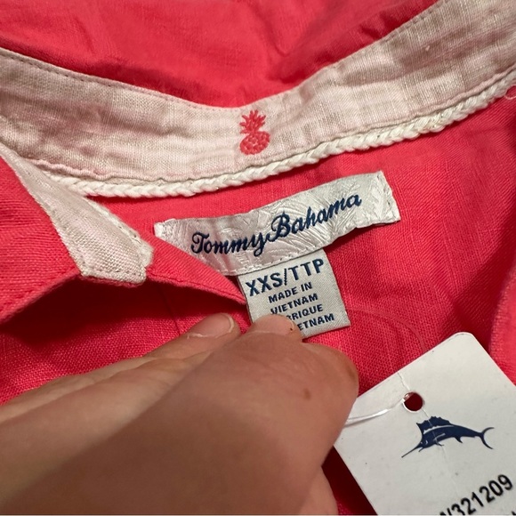 Tommy bahama Coastalina Linen Camp Shirt paradise pink - Picture 4 of 4